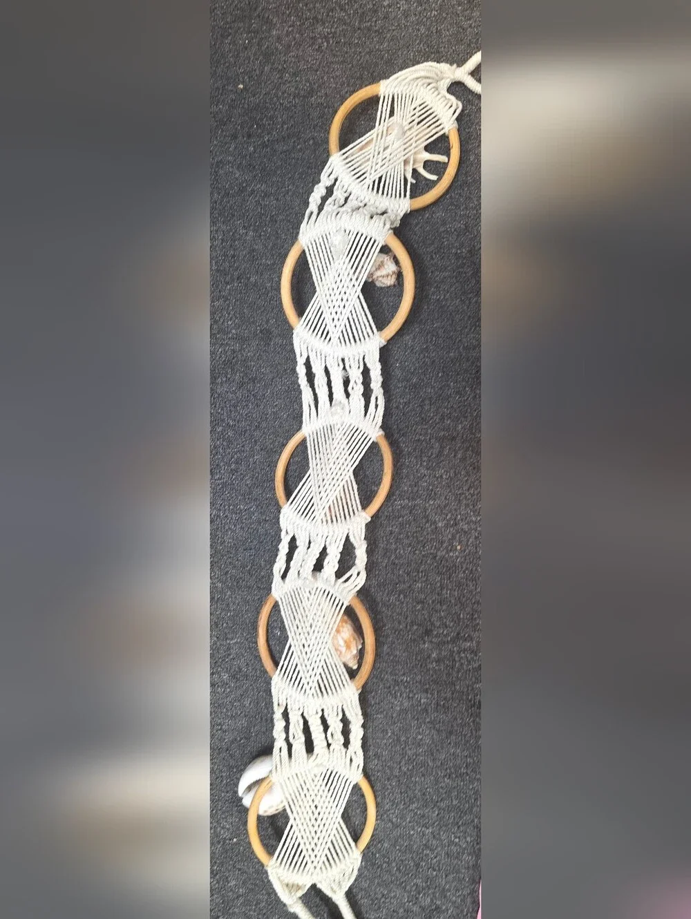 Boho Macramé Wall Hanging with Natural Shells